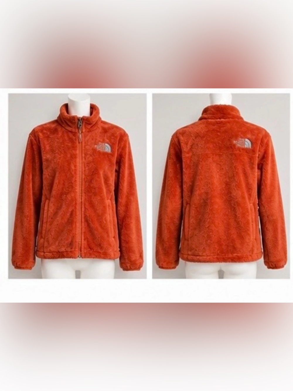 The North Face Osito Fleece Jacket Women’s Small Orange Full Zip
